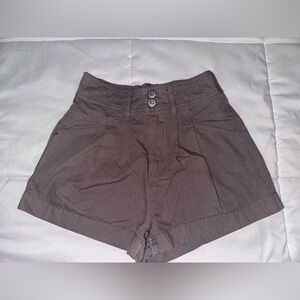 New In Dark Grey Denim Shorts